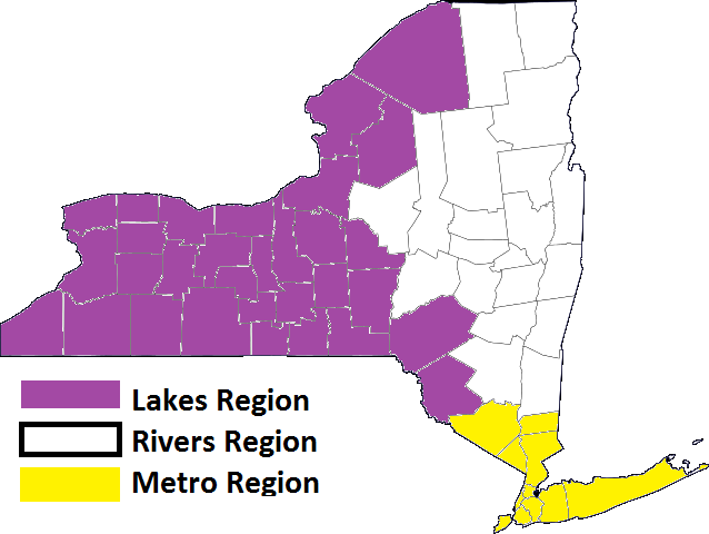 NYSDOT Region Map With Counties